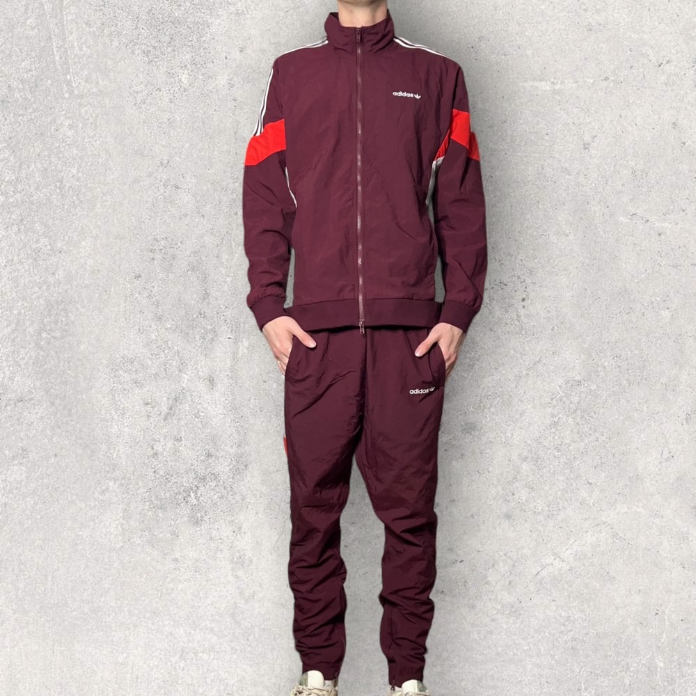 Adidas Medium Maroon and Red Lightweight Jacket